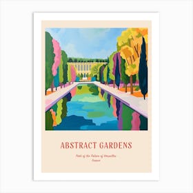 Colourful Gardens Park Of The Palace Of Versailles France 2 Red Poster Art Print