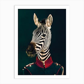 Zebra Portrait Art Print