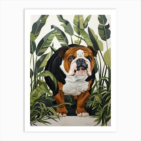 Bulldog In The Jungle Art Print