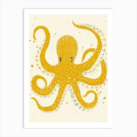 Yellow Octopus 3 Art Print