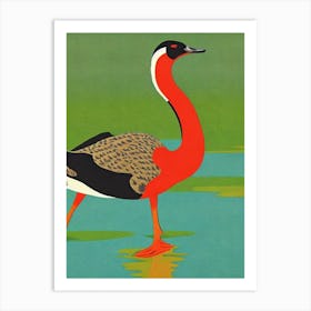 Canada Goose Midcentury Illustration Bird Art Print