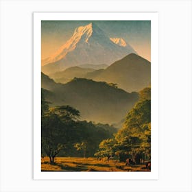 Chitwan National Park 2 Nepal Vintage Poster Art Print