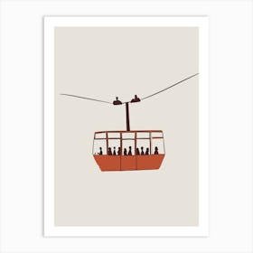 Ski Lift Print Skiing Print Skier Ski Minimalist Prints Art Print