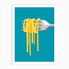 Kitchen Fork With Spaghetti Art Print