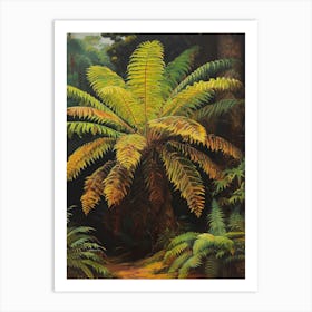 Australian Tree Fern Painting 1 Art Print