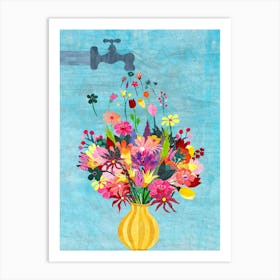 Delivering Joy With A Watertap Art Print