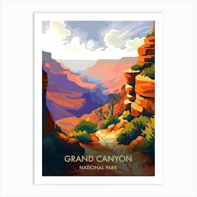 Grand Canyon National Park Travel Poster Illustration Style 3 Art Print