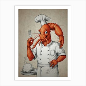 Lobster Chef 4 Art Print