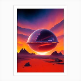 Alien Spaceship Art Print