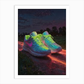 Glow In The Dark Sneakers 2 Art Print