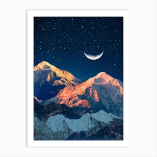 Half Moon Mountains Art Print
