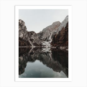 Moody Mountain Lake Art Print