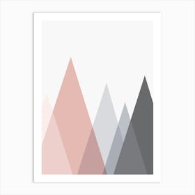 Minimalist mountains 1 1 Art Print