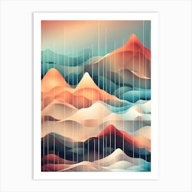 Abstract Mountains VECTOR ART Art Print