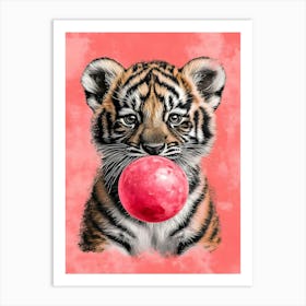 Tiger Cub Chewing Gum Art Print