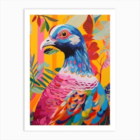 Colourful Bird Painting Grouse 3 Art Print
