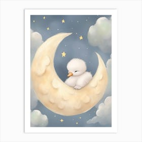 Sleeping Baby Flamingo Art Print