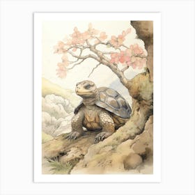 Storybook Animal Watercolour Turtle Art Print
