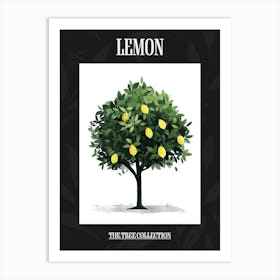 Lemon Tree Pixel Illustration 3 Poster Art Print