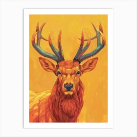 Elk Illustration 5 Art Print