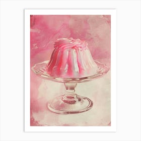 Pastel Pink Jelly Retro Collage 2 Art Print