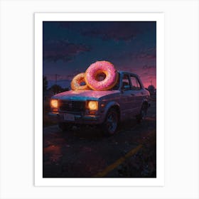 Donuts On A Car Art Print