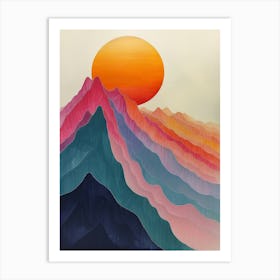 Sunrise Over The Mountains 7 Art Print