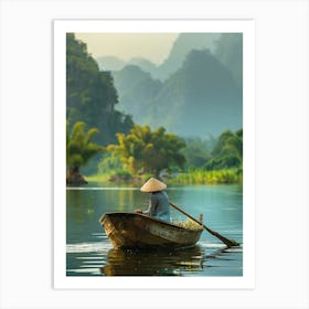 Boat On A River 1 Art Print