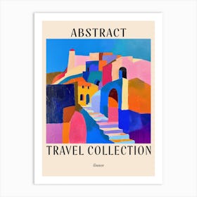Abstract Travel Collection Poster Greece 4 Art Print
