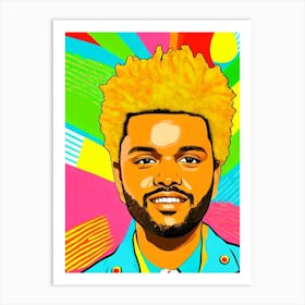 The Weeknd Colourful Pop Art Art Print