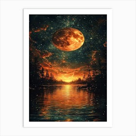 Full Moon In The Sky 2 Art Print