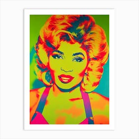 Tina Turner Colourful Pop Art Art Print