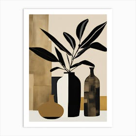 Foliage And Vases Art Print