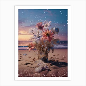 flower bouquet in the desert Art Print