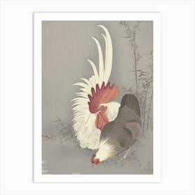 Japanese Ukiyo-E Chinese Rooster Art Print