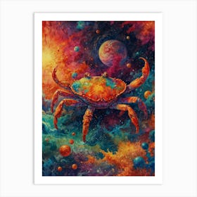 Crab In Space 1 Art Print