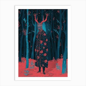 Deer In The Woods 3 Art Print