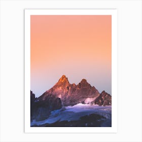 Sunset Over Mountains 3 Art Print