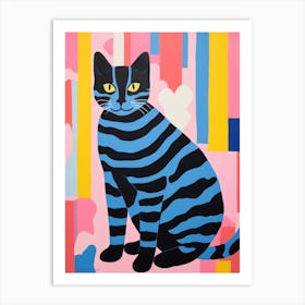 Striped Cat Art Print