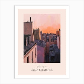 Mornings In Montmartre Rooftops Morning Skyline 1 Art Print