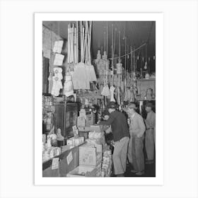 Scene In Grocery Store, Saturday Afternoon, San Augustine, Texas By Russell Lee Art Print