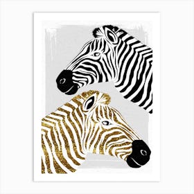 Pretty Zebras Art Print