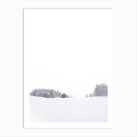 Snowy Landscape Minimal Poster