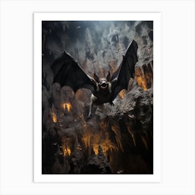 Majestic Bat Cave Silhouette 8 Art Print