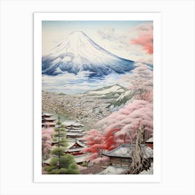 Shirakawa Go In Gifu, Ukiyo E Drawing 3 Art Print