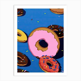 Classic Donuts Illustration 1 Art Print