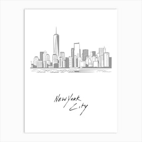 New York City Skyline 1 Art Print