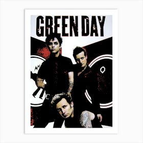 Green Day band music punk Art Print