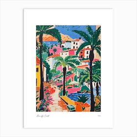 Amalfi Coast Matisse Style, Italy 6 Watercolour Travel Poster Art Print