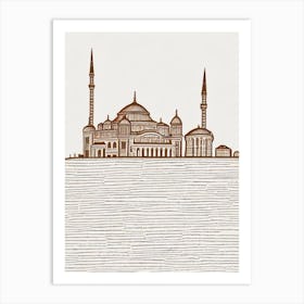 Galata Tower Istanbul Boho Landmark Illustration Art Print